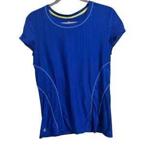 Athleta Blue‎ Running Cap Sleeve Shirt Medium